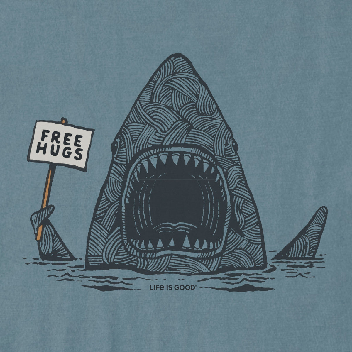 Men's Free Hugs Shark Short Sleeve Crusher-LITE Tee product image 2