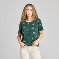 Women's Fancy Leopard Pattern Short Sleeve Crusher Boxy Tee product image 1