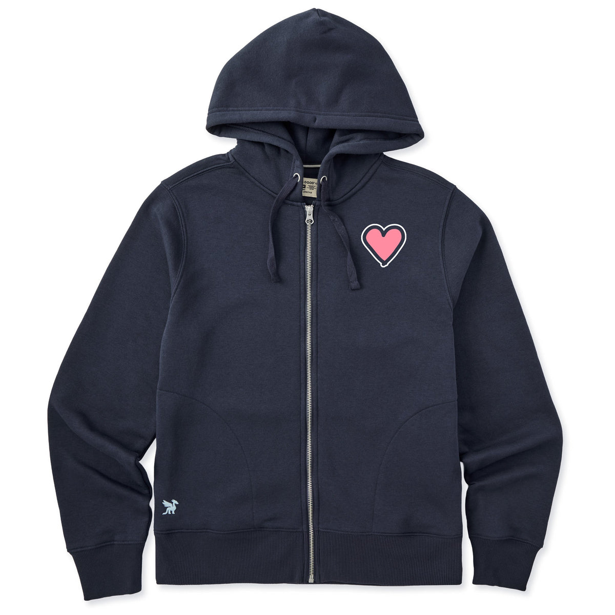 Women's Heart Simple Good Vibes Zip Hoodie product image 1