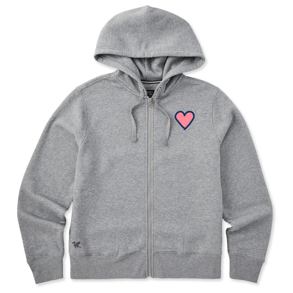 Women's Heart Simple Good Vibes Zip Hoodie product image 3