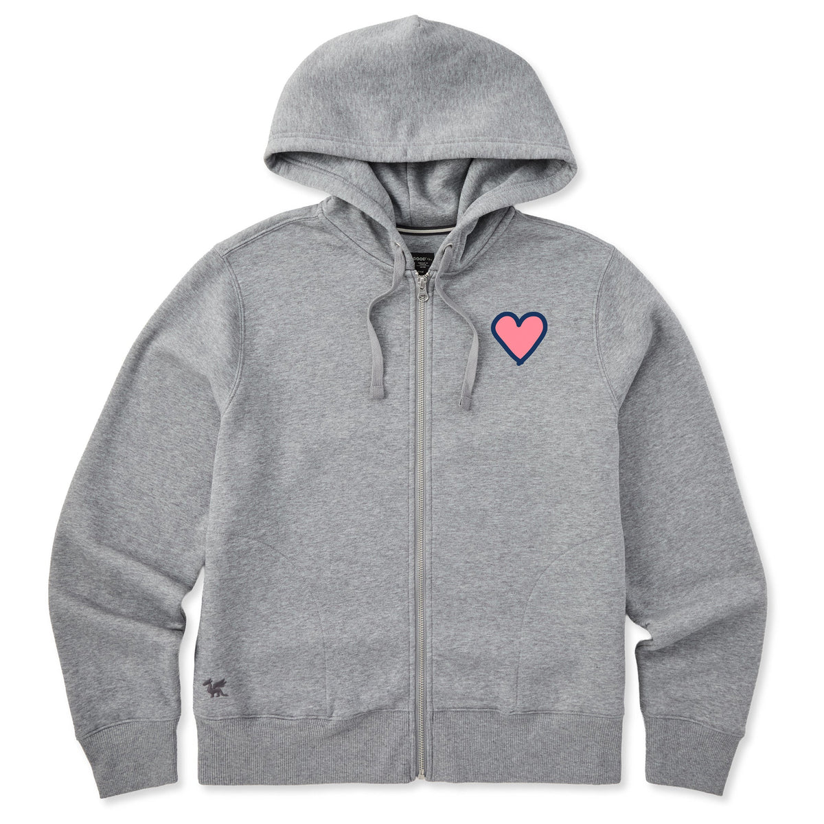 Women's Heart Simple Good Vibes Zip Hoodie product image 3