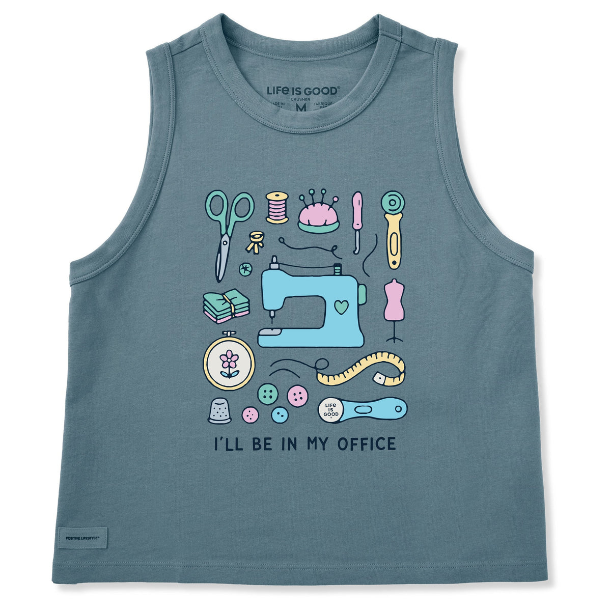 Women's I'll Be in My Office Sewing Crusher Boxy Tank product image 3