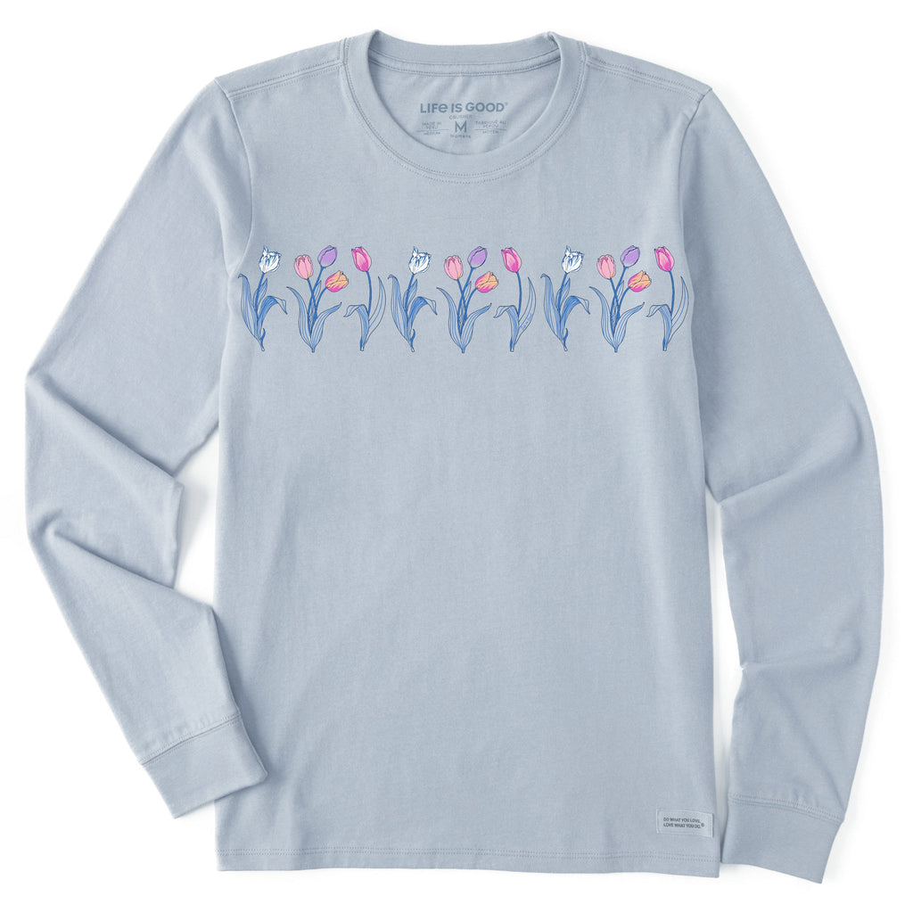 Women's Detailed Tulip Garden Long Sleeve Crusher Tee product image 1