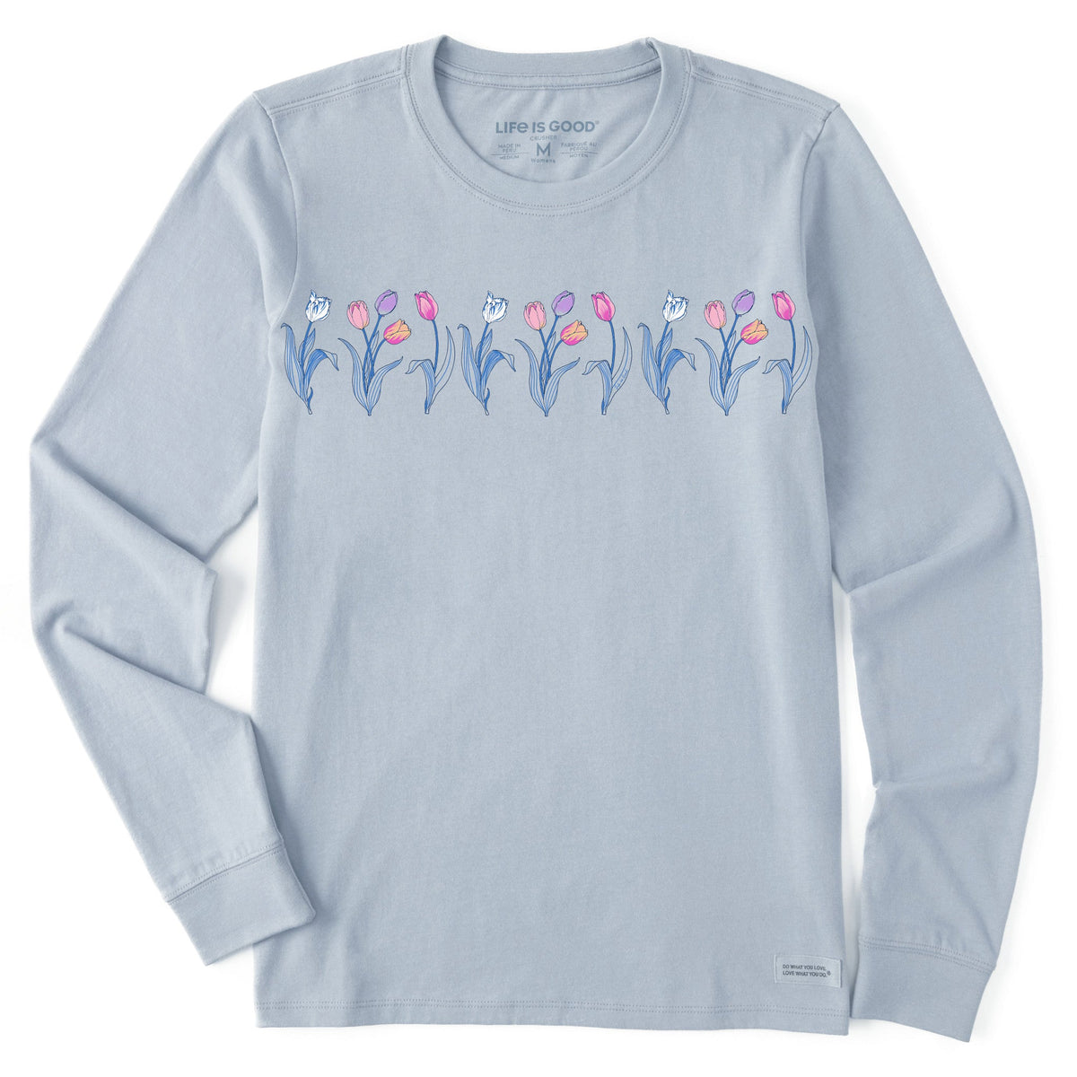 Women's Detailed Tulip Garden Long Sleeve Crusher Tee product image 1
