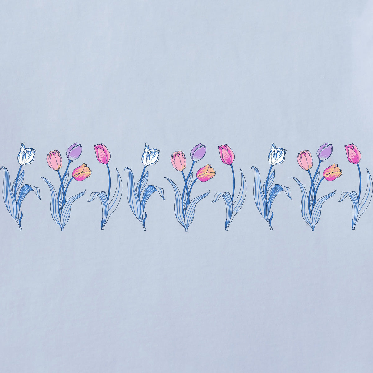 Women's Detailed Tulip Garden Long Sleeve Crusher Tee product image 2