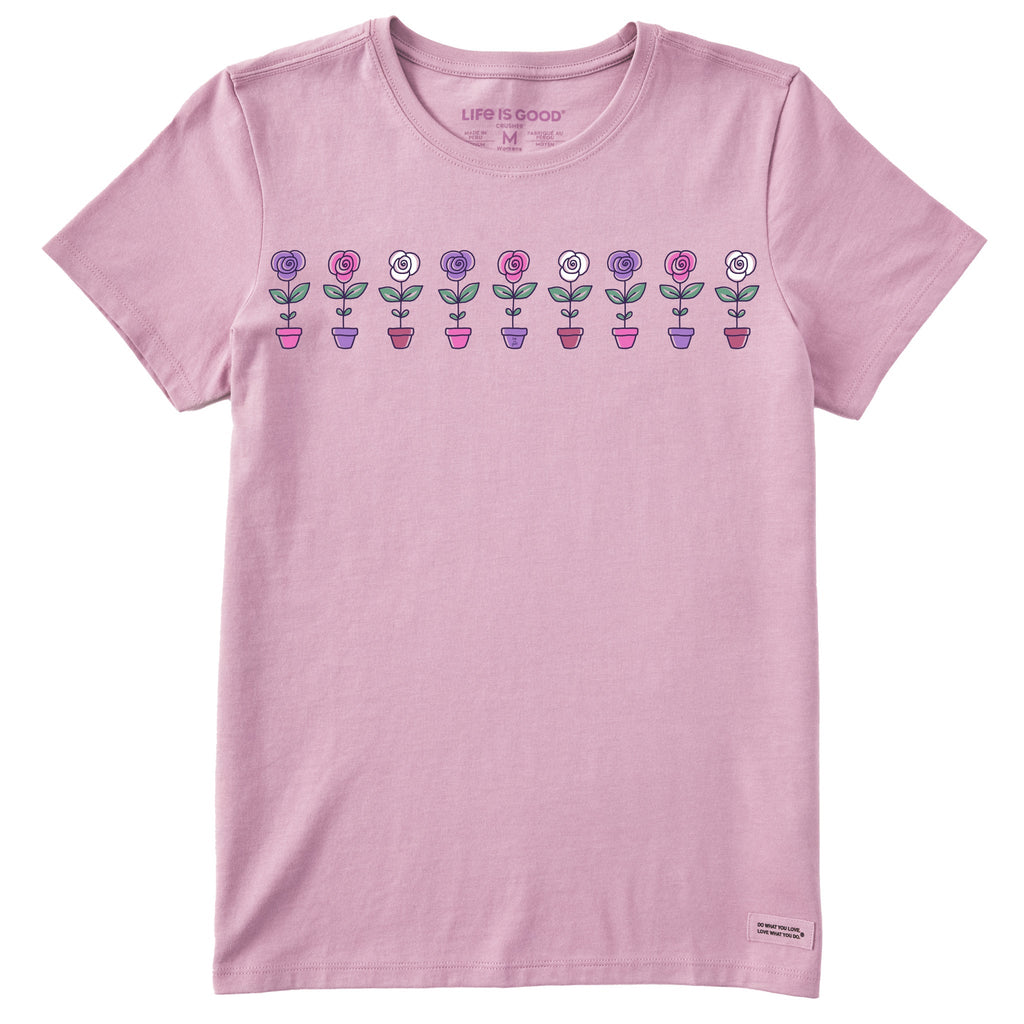 Women's Pretty Flower Pots Short Sleeve Crusher Tee product image 1