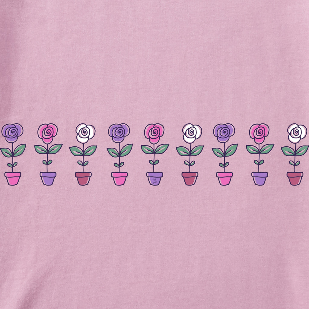 Women's Pretty Flower Pots Short Sleeve Crusher Tee product image 2