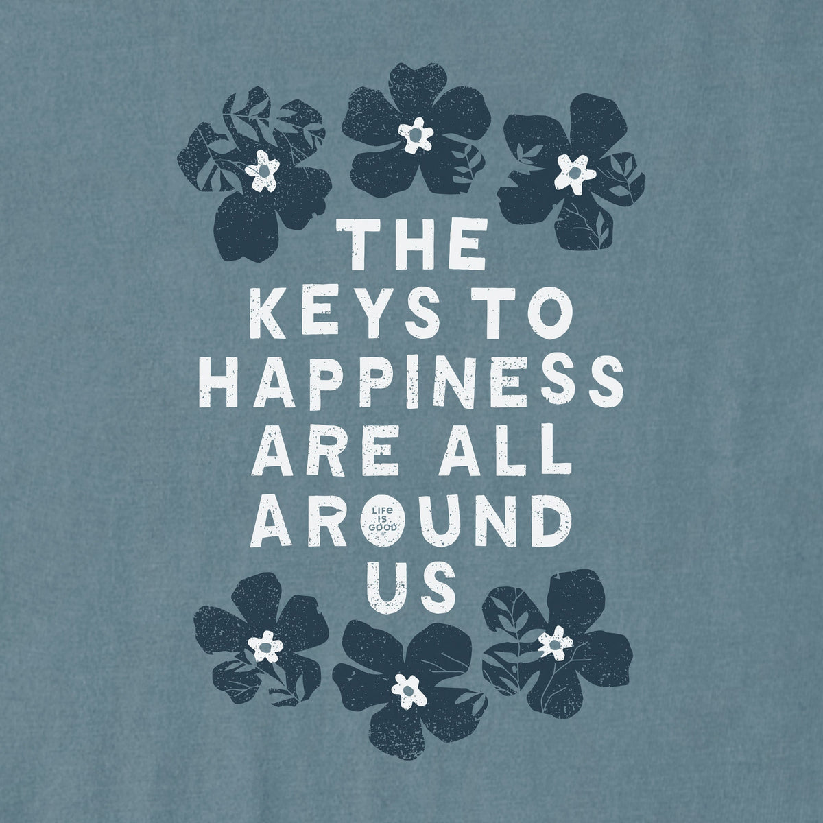 Women's Keys to Happiness Floral Short Sleeve Crusher Boxy product image 2