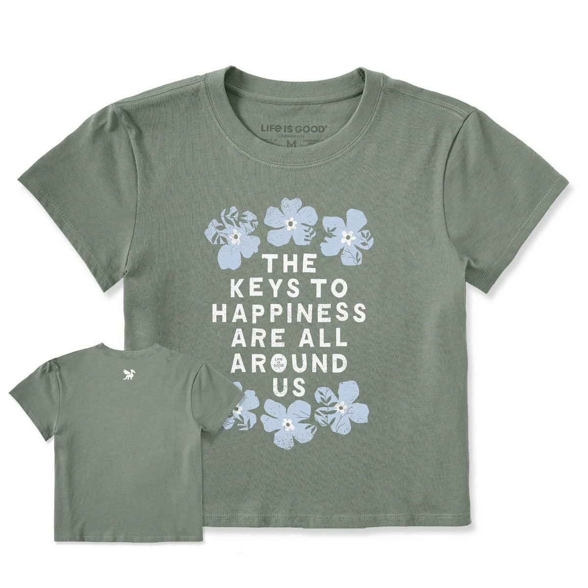Women's Keys to Happiness Floral Crusher-LITE Shrunken Tee product image 1