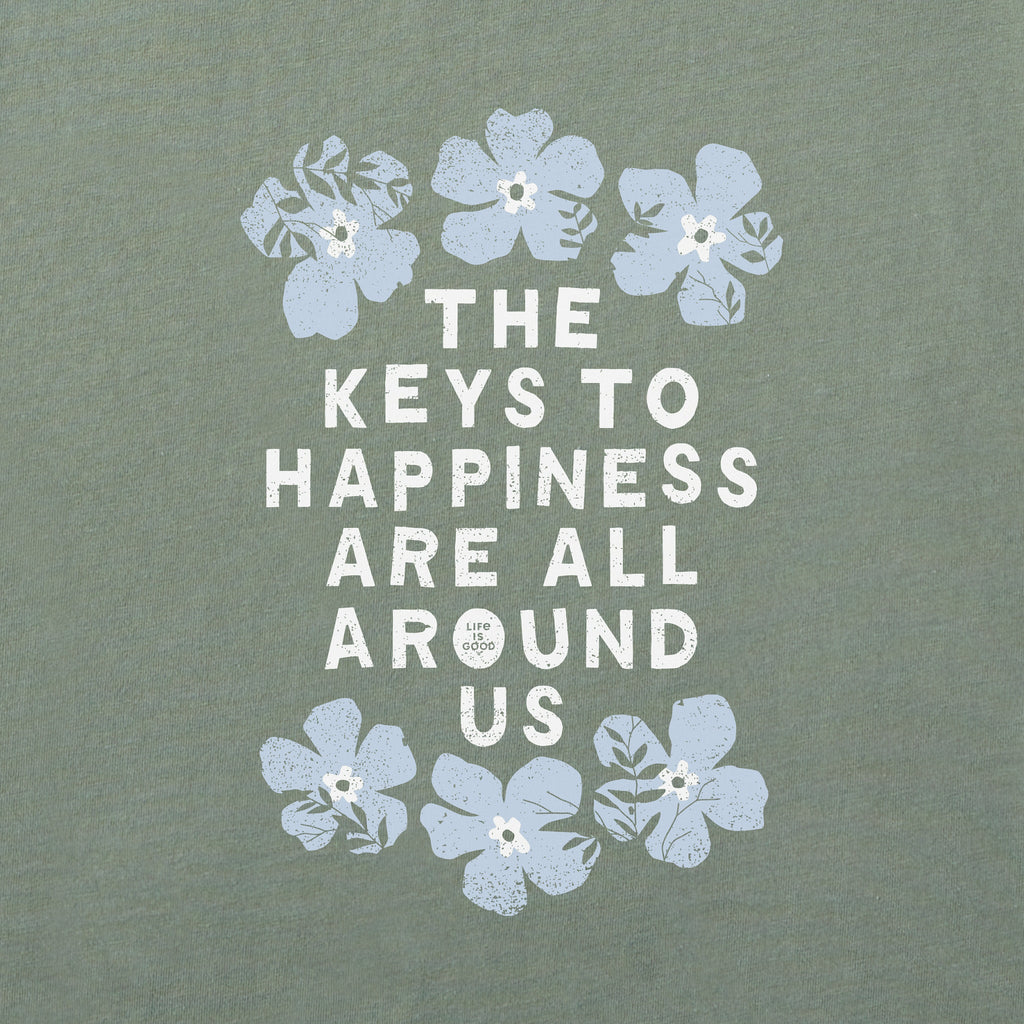 Women's Keys to Happiness Floral Crusher-LITE Shrunken Tee product image 2