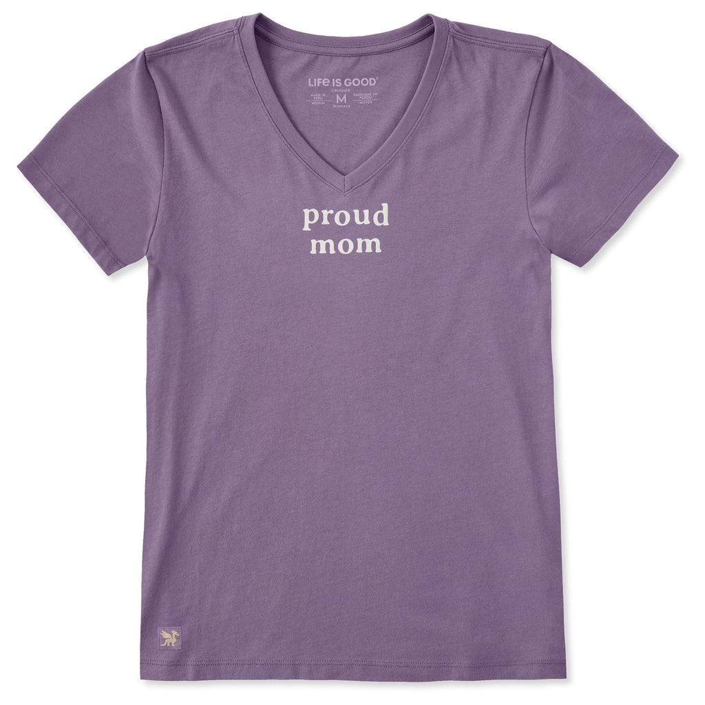 Women's Proud Mom Short Sleeve Crusher Vee product image 1