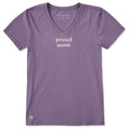 Women's Proud Mom Short Sleeve Crusher Vee product image 1
