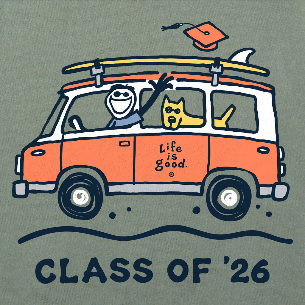 Kids Jake and Rocket Class 26 Van Short Sleeve Crusher Tee