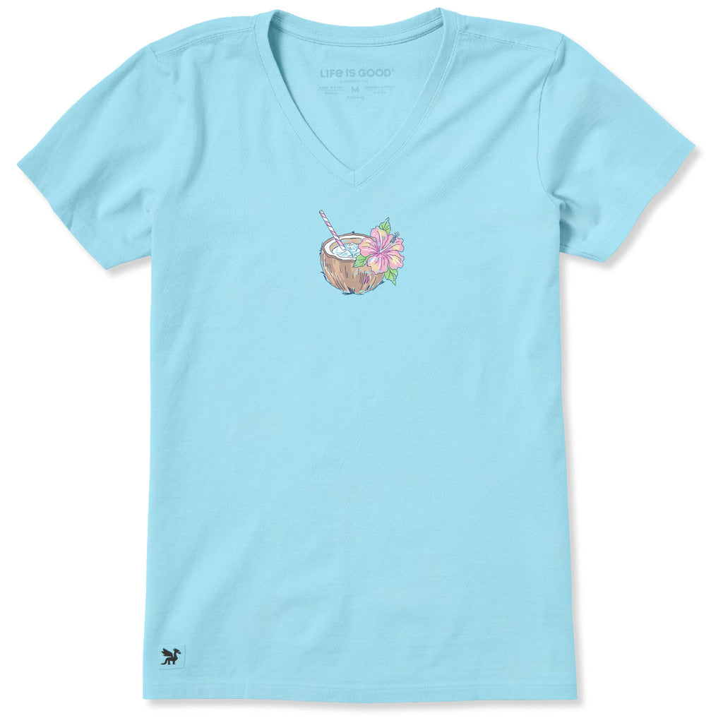 Women's Coconut Drink Short Sleeve Crusher Vee product image 1