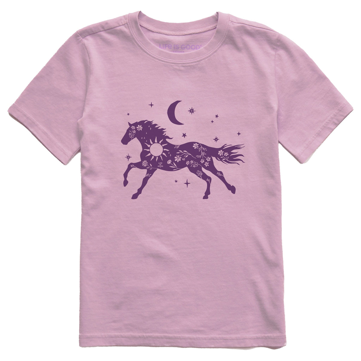 Kids Celestial Floral Horse Short Sleeve Crusher Tee product image 1