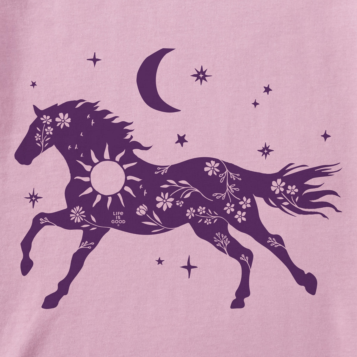 Kids Celestial Floral Horse Short Sleeve Crusher Tee product image 2