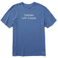 Men's Teacher Life is Good Short Sleeve Crusher Tee product image 1