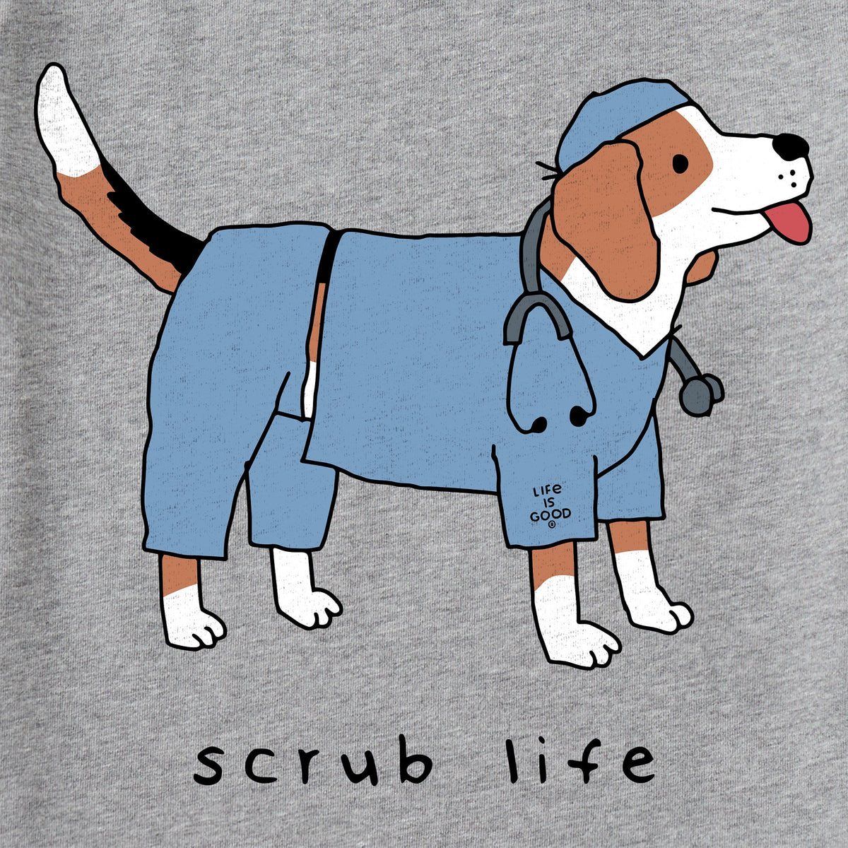 Men's Scrub Life Beagle Short Sleeve Crusher Tee product image 2