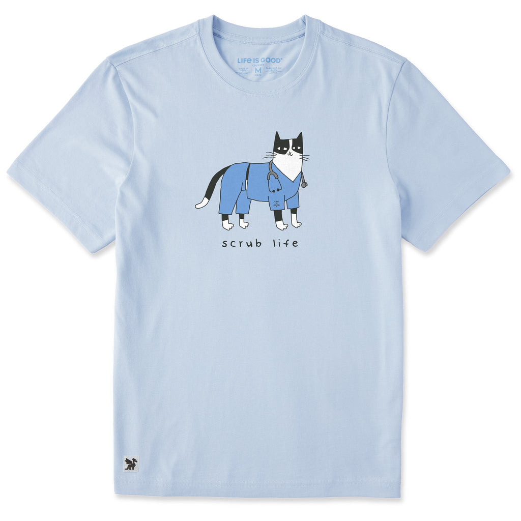 Men's Scrub Life Tuxedo Cat Short Sleeve Crusher Tee product image 1