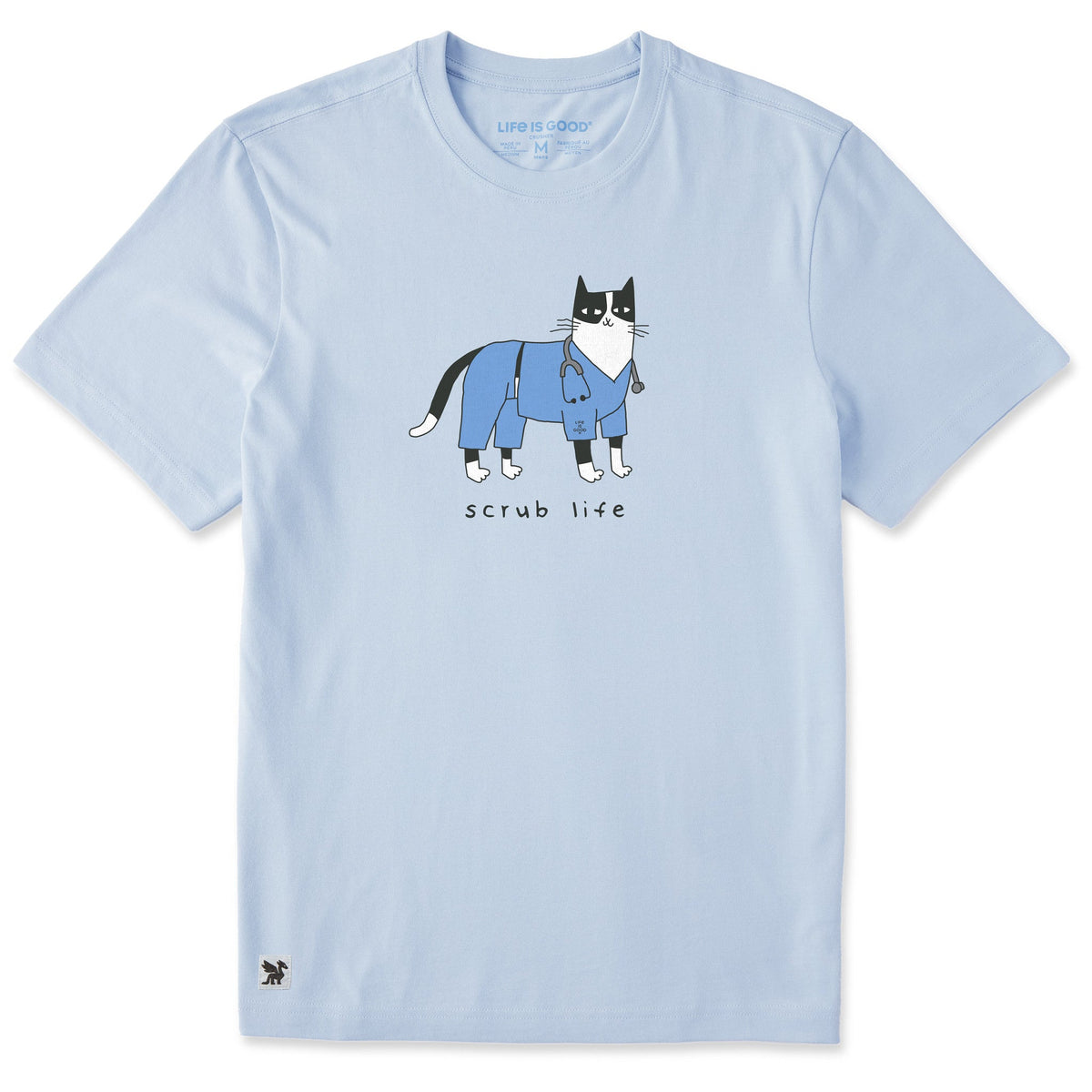Men's Scrub Life Tuxedo Cat Short Sleeve Crusher Tee product image 1