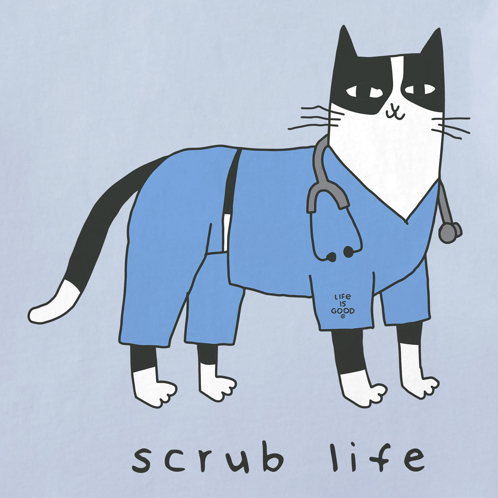 Men's Scrub Life Tuxedo Cat Short Sleeve Crusher Tee product image 2