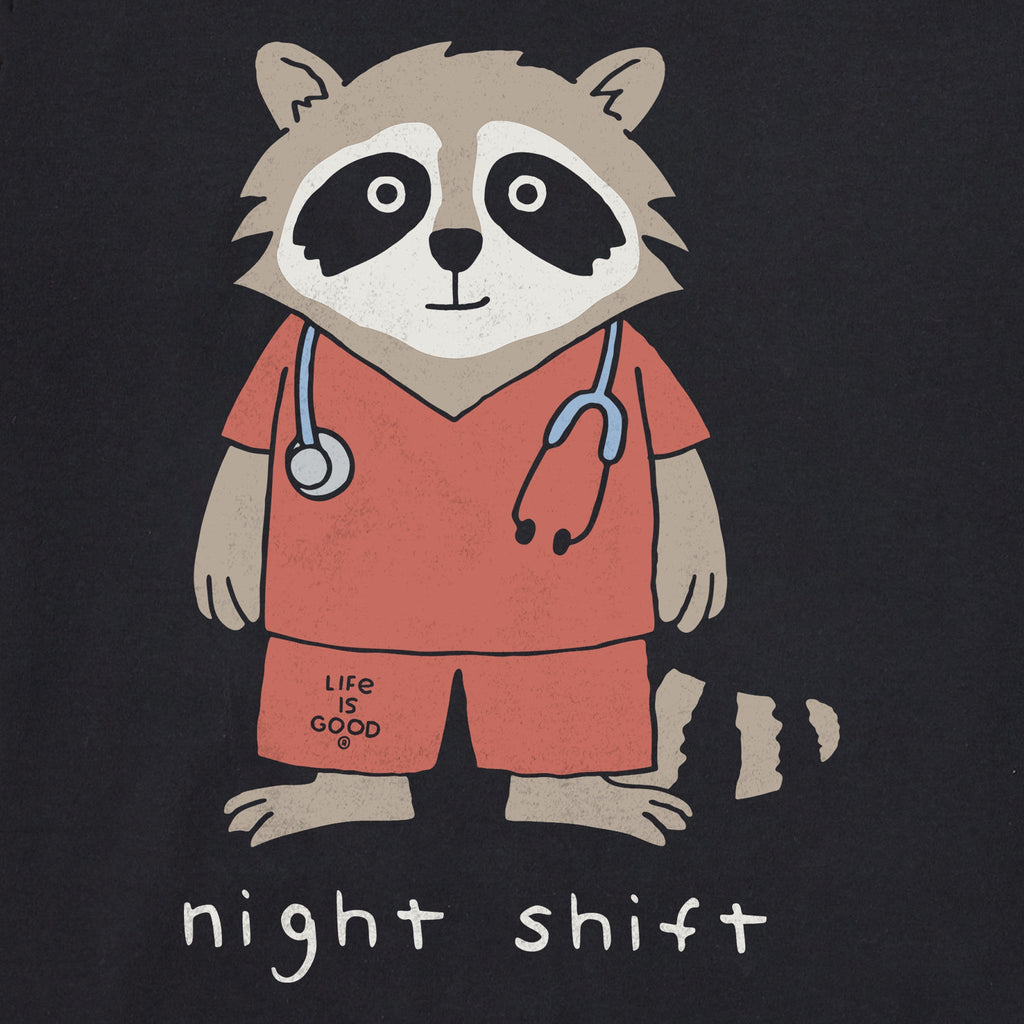Men's Night Shift Raccoon Short Sleeve Crusher Tee product image 2
