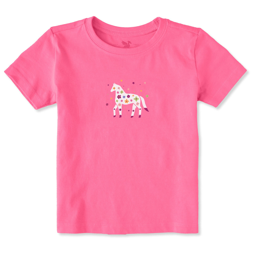 Toddler L'il Floral Horse Short Sleeve Crusher Tee product image 1
