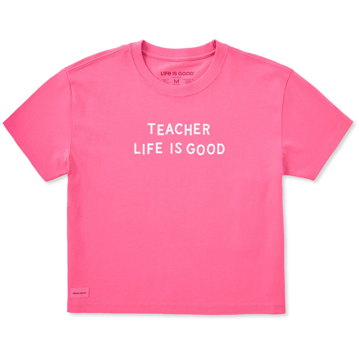 Women's Teacher Life is Good Short Sleeve Crusher Boxy Tee product image 1