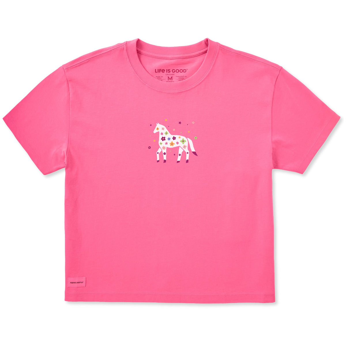Women's L'il Floral Horse Short Sleeve Crusher Boxy Tee product image 1