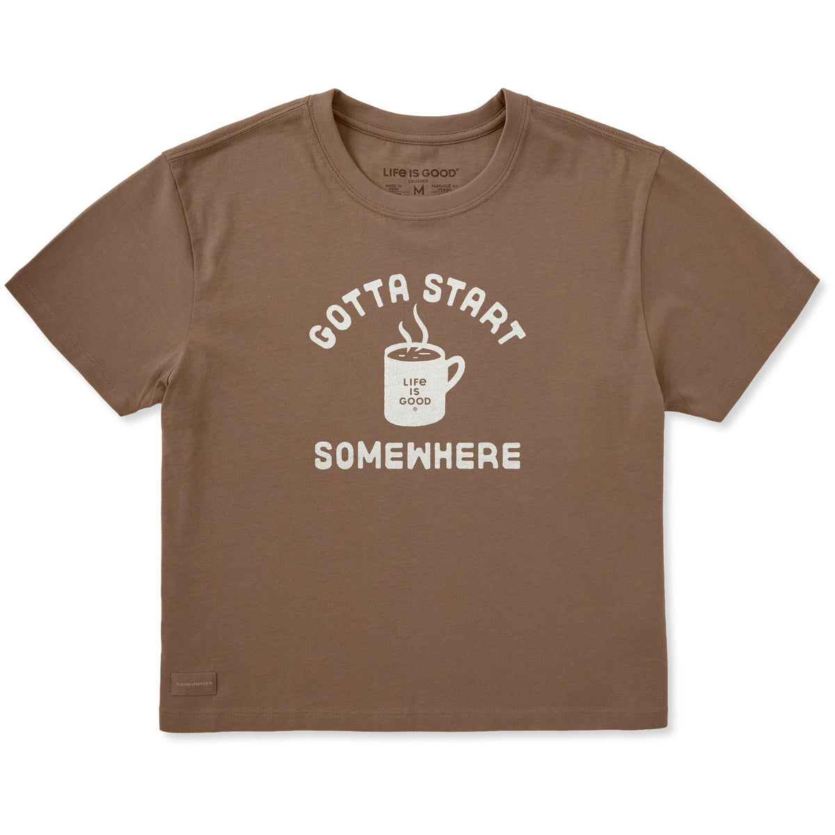 Women's Gotta Start Somewhere Short Sleeve Crusher Boxy Tee