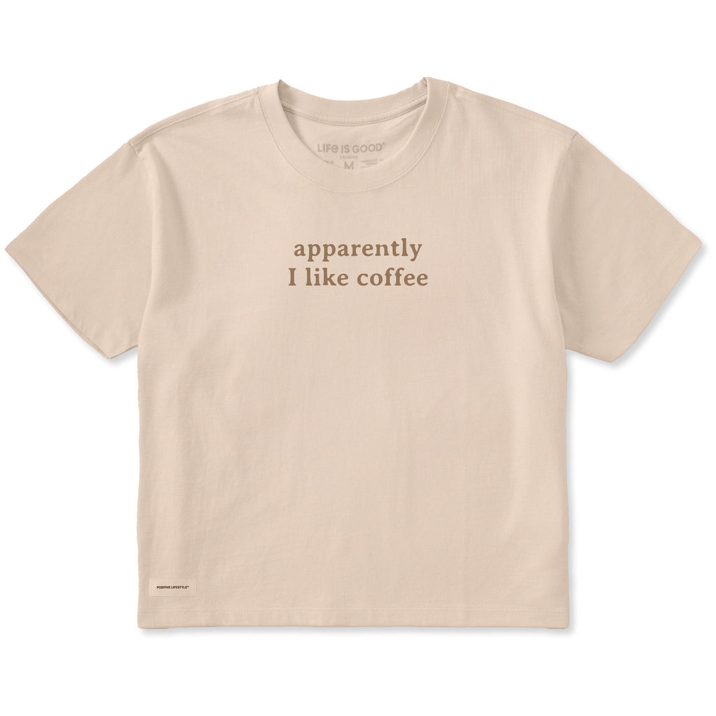 Women's Apparently I Like Coffee Short Sleeve Crusher Boxy product image 1
