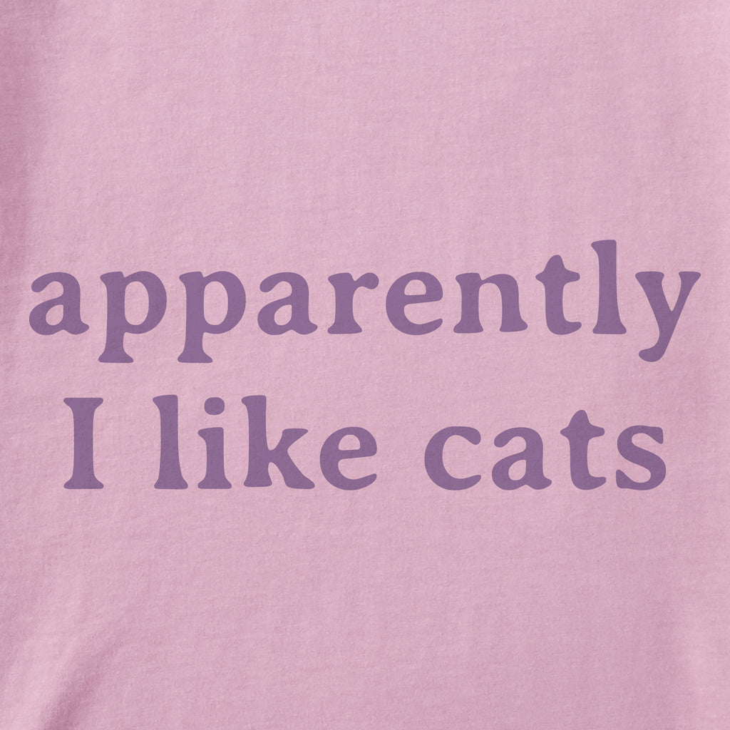 Women's Apparently I Like Cats Short Sleeve Crusher Tee product image 2