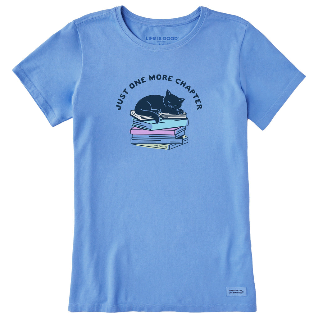 Women's Just One More Chapter Cat Short Sleeve Crusher Tee product image 1