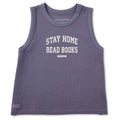 Women's Stay Home Read Books Arch Crusher Boxy Tank product image 1