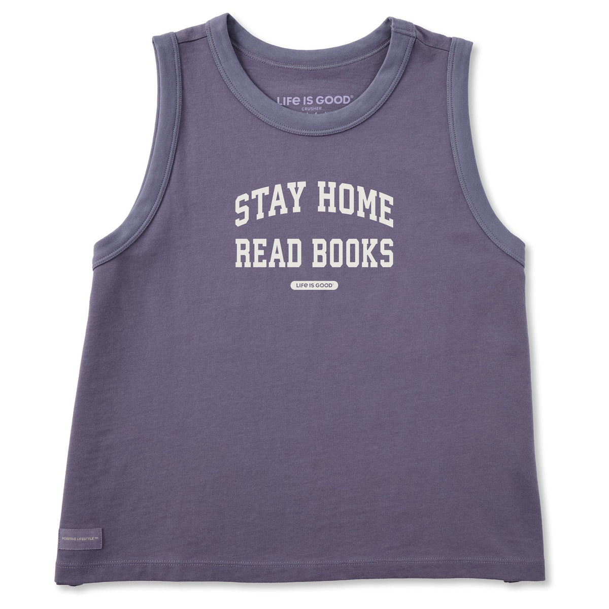 Women's Stay Home Read Books Arch Crusher Boxy Tank product image 1