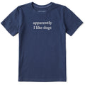 Kids Apparently I Like Dogs Short Sleeve Crusher Tee product image 1