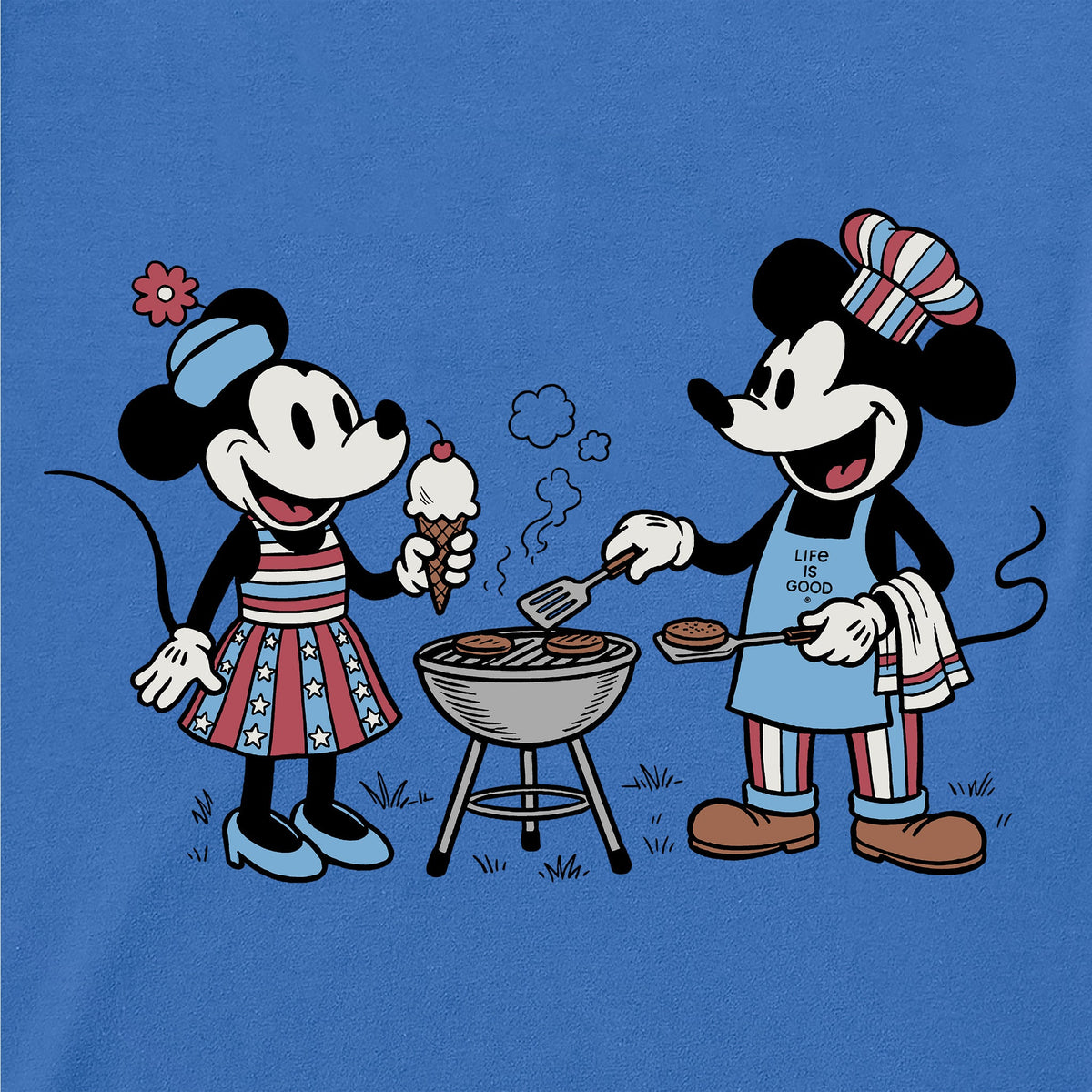 Men's Willie Nice USA BBQ Short Sleeve Crusher Tee