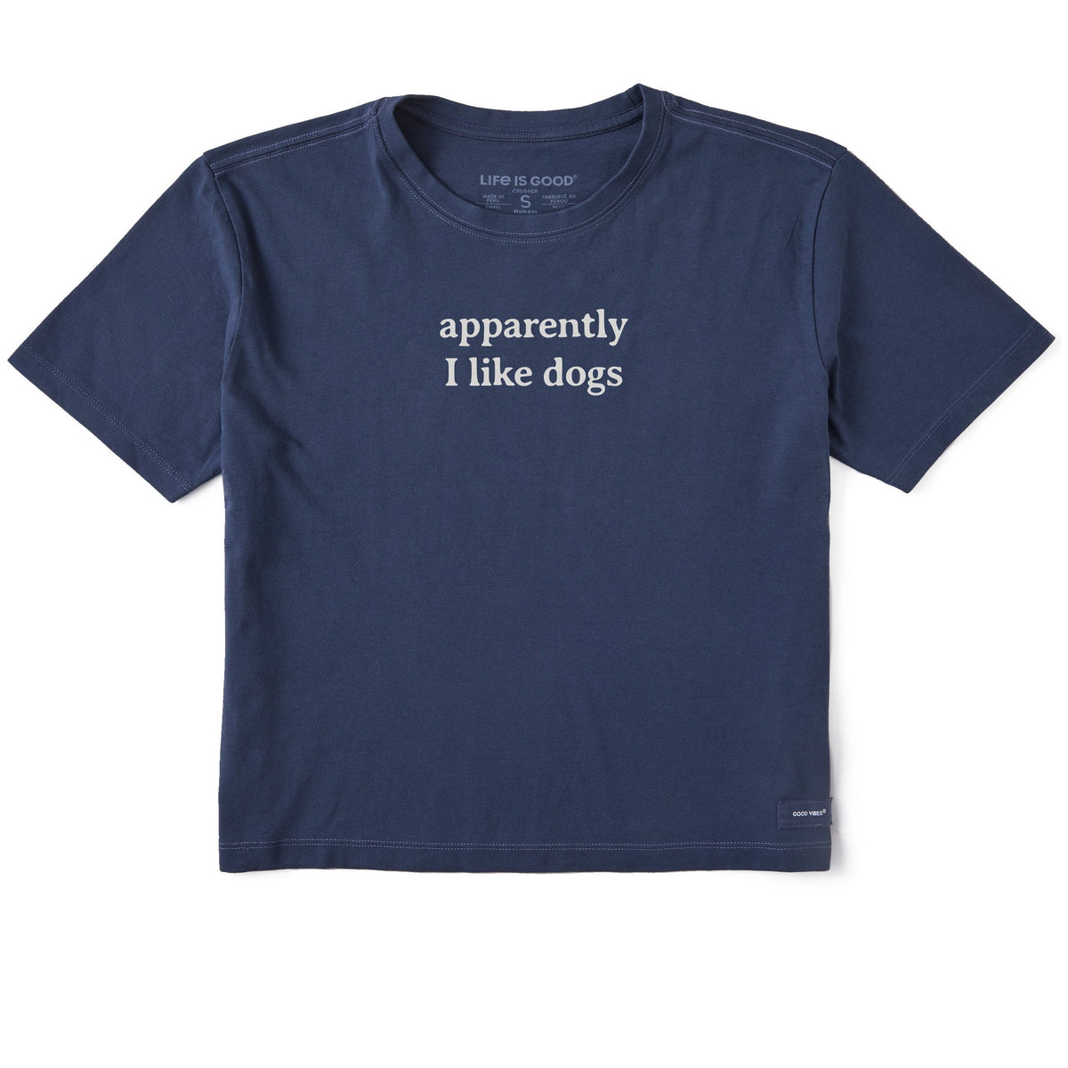 Women's Apparently I Like Dogs Short Sleeve Crusher Boxy Tee product image 1