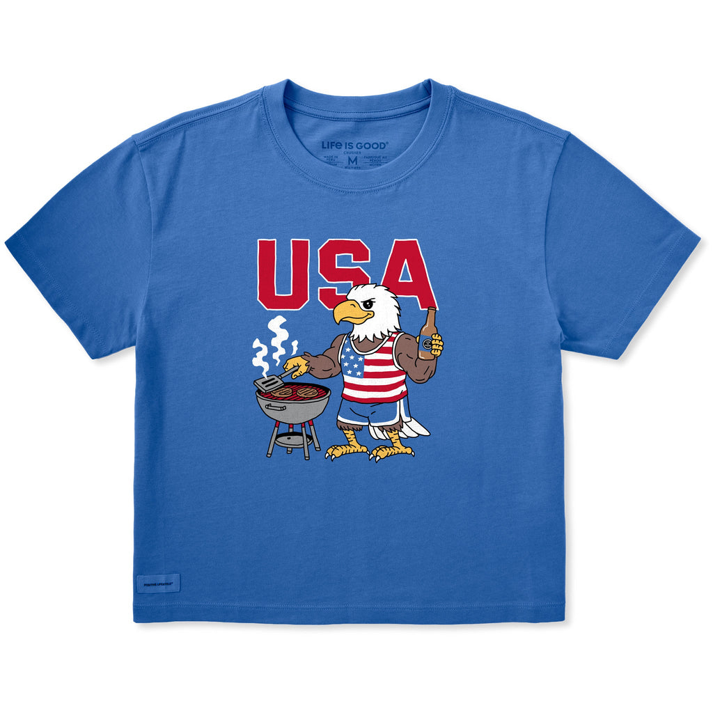 Women's USA Eagle Grilling Short Sleeve Crusher Boxy Tee product image 1