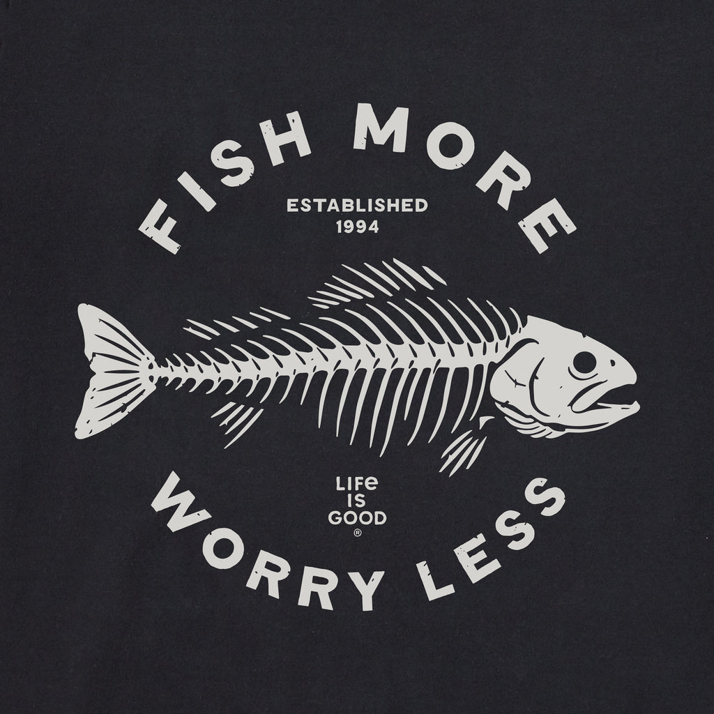 Women's Fish More Worry Less Skeleton Short Sleeve Crusher product image 2