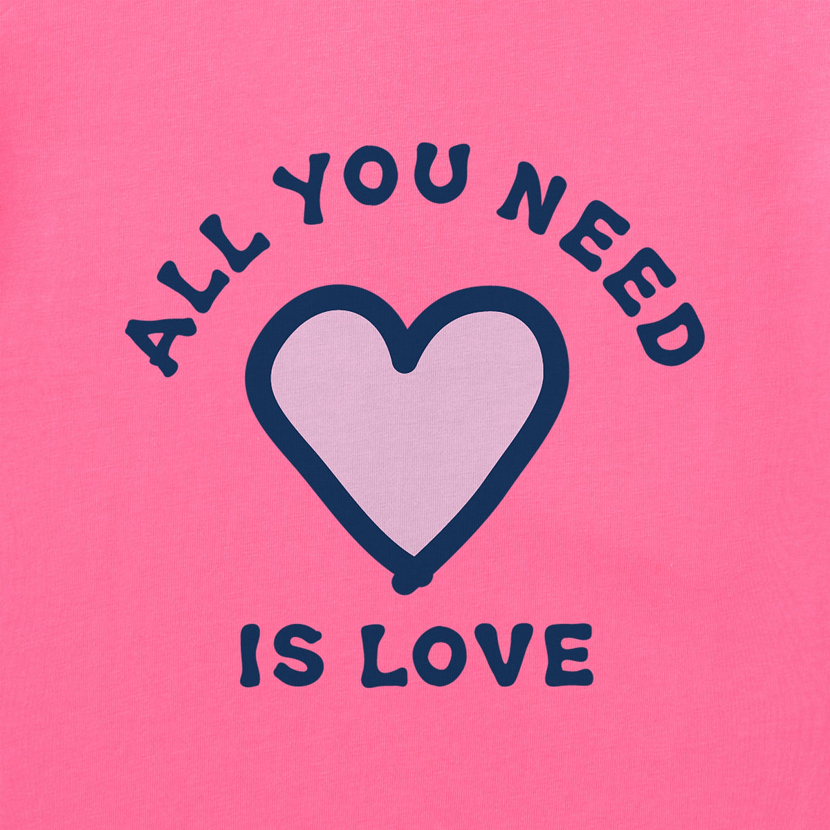 Women's All You Need is Love Heart Short Sleeve Crusher product image 2