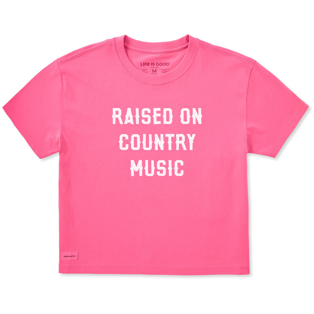 Women's Raised on Country Music Simple Short Sleeve Crusher product image 1