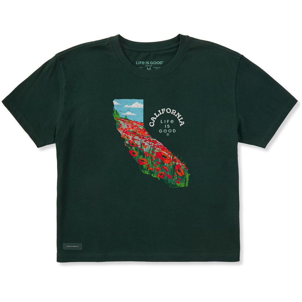 Women's California Poppies Short Sleeve Crusher Boxy Tee product image 1