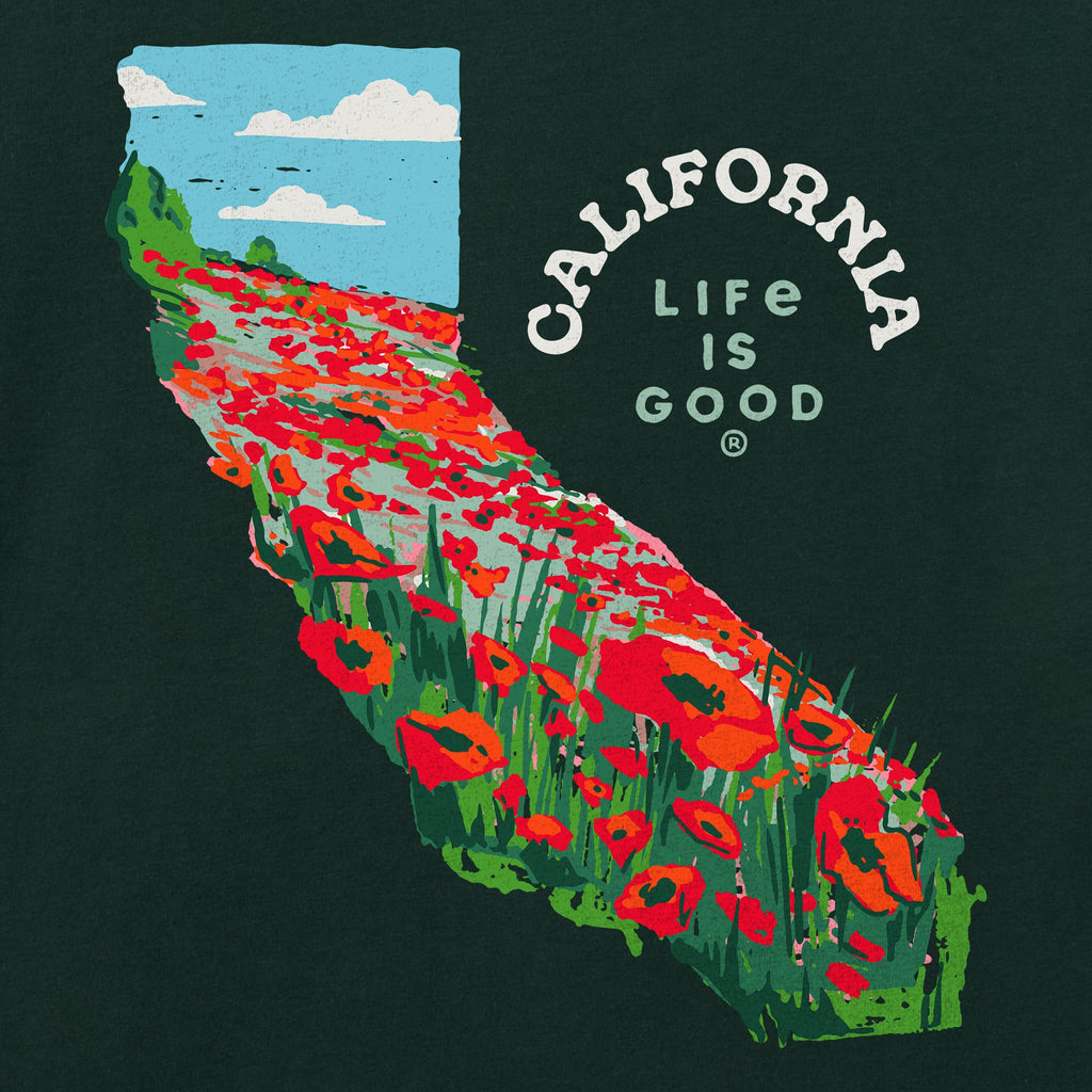 Women's California Poppies Short Sleeve Crusher Boxy Tee product image 2
