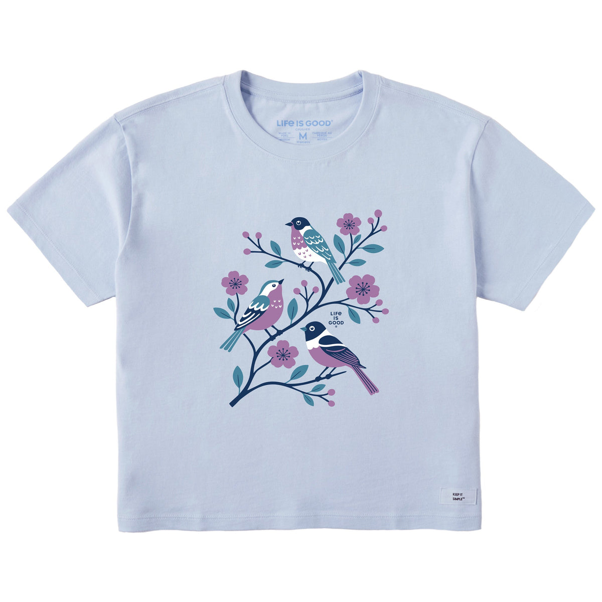 Women's Three Birds on Branches Short Sleeve Crusher Boxy product image 1