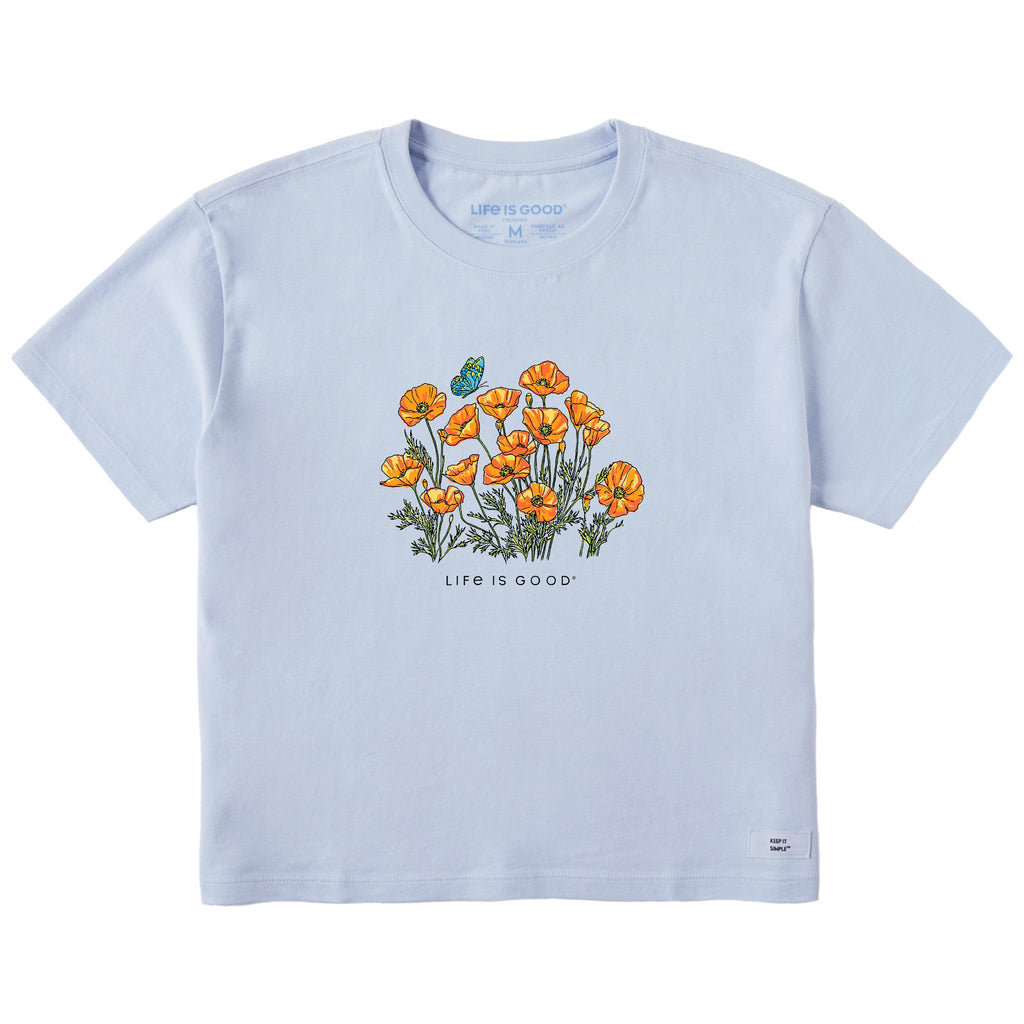 Women's Wild California Poppies Short Sleeve Crusher Boxy product image 1