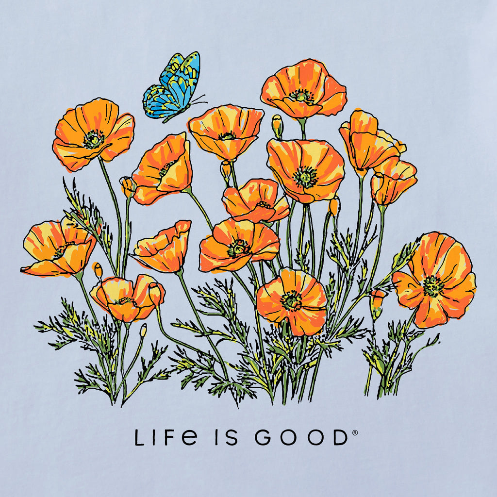 Women's Wild California Poppies Short Sleeve Crusher Boxy product image 2