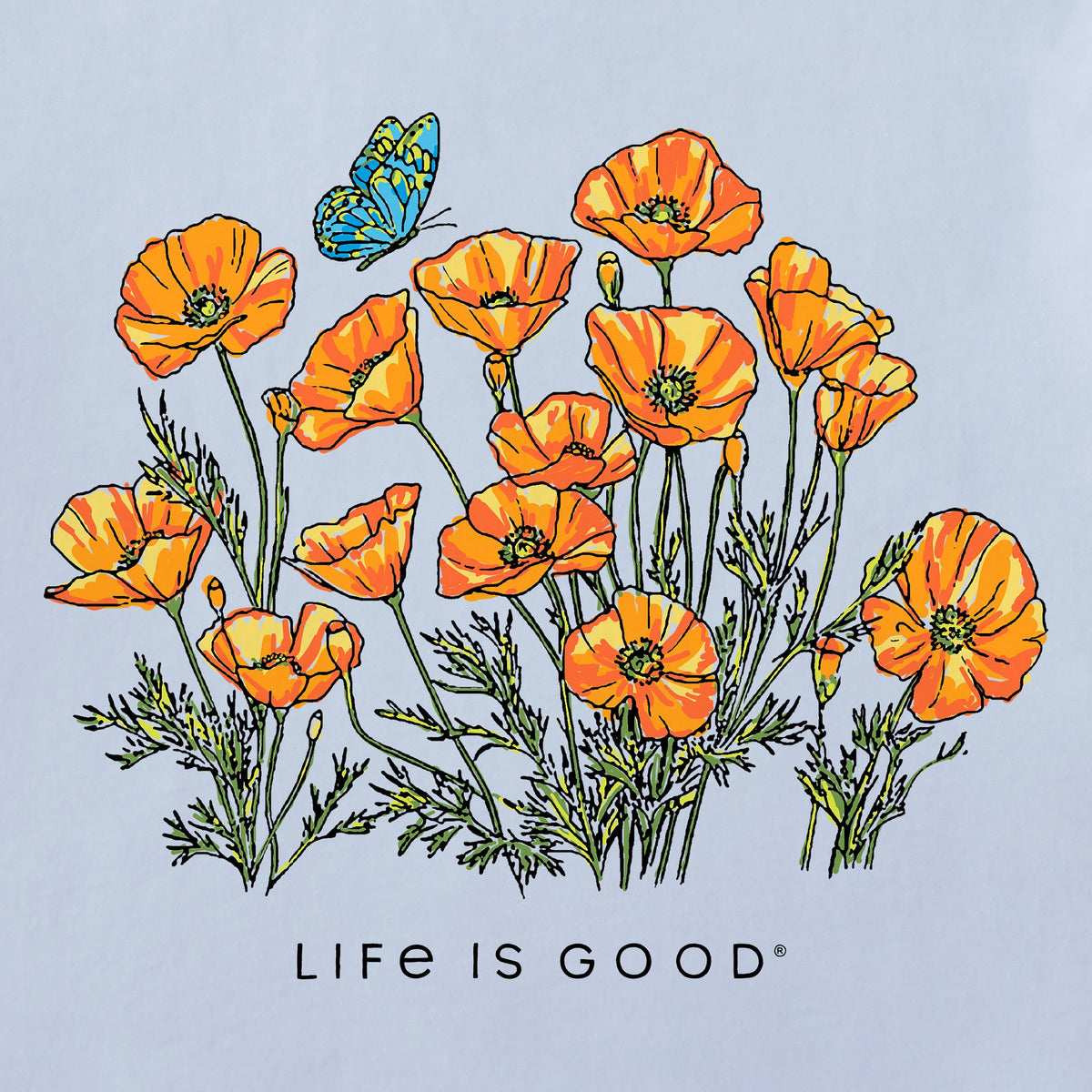 Women's Wild California Poppies Short Sleeve Crusher Boxy product image 2