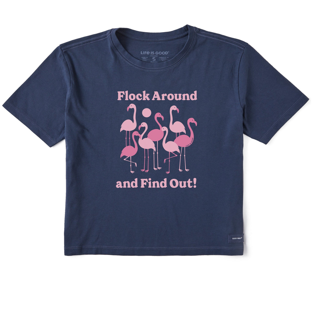 Women's Flock Around Flamingos Short Sleeve Crusher Boxy Tee product image 1