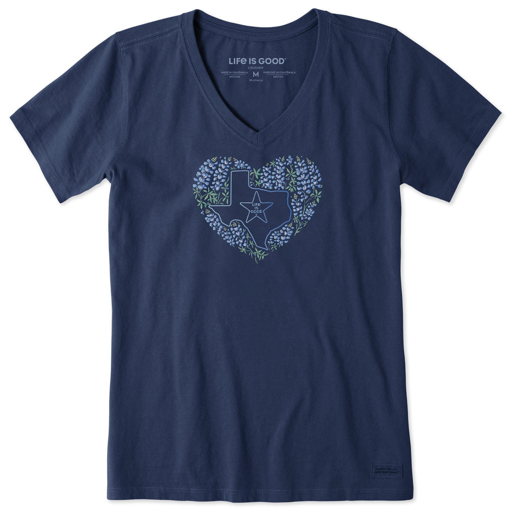 Women's Texas Bluebonnets Short Sleeve Vee product image 3